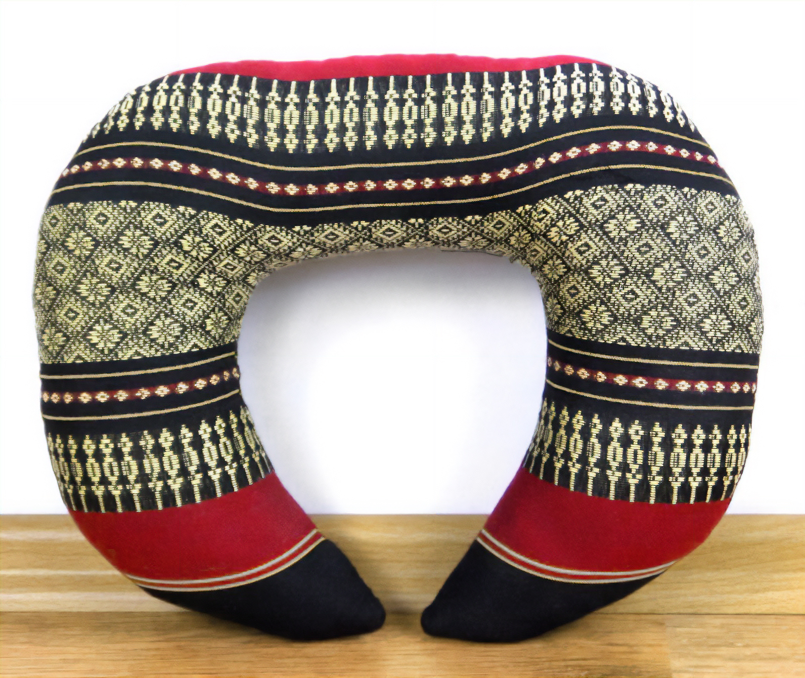 Poduszka podróżna-rogal z wypełnieniem kapokowym