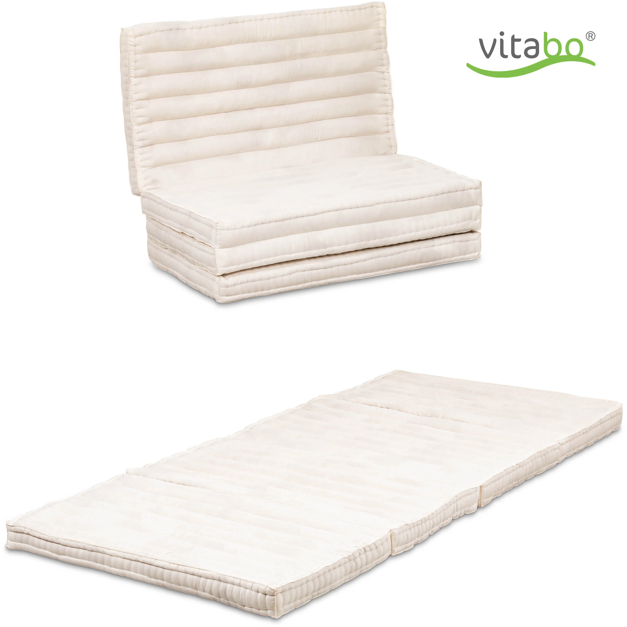 Materac składany z kapokiem, 90 cm szer., Basic