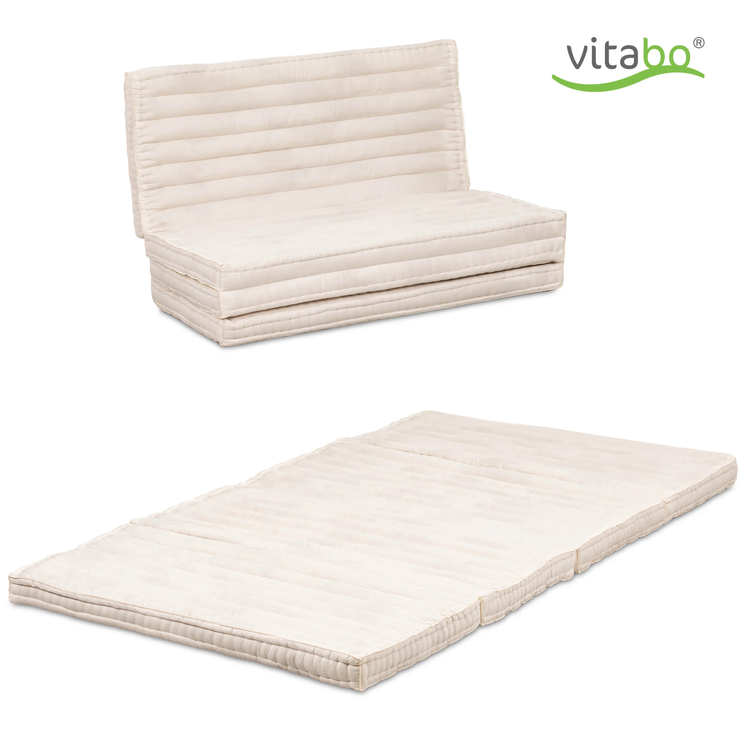 Materac składany z kapokiem, 120 cm szer., Basic