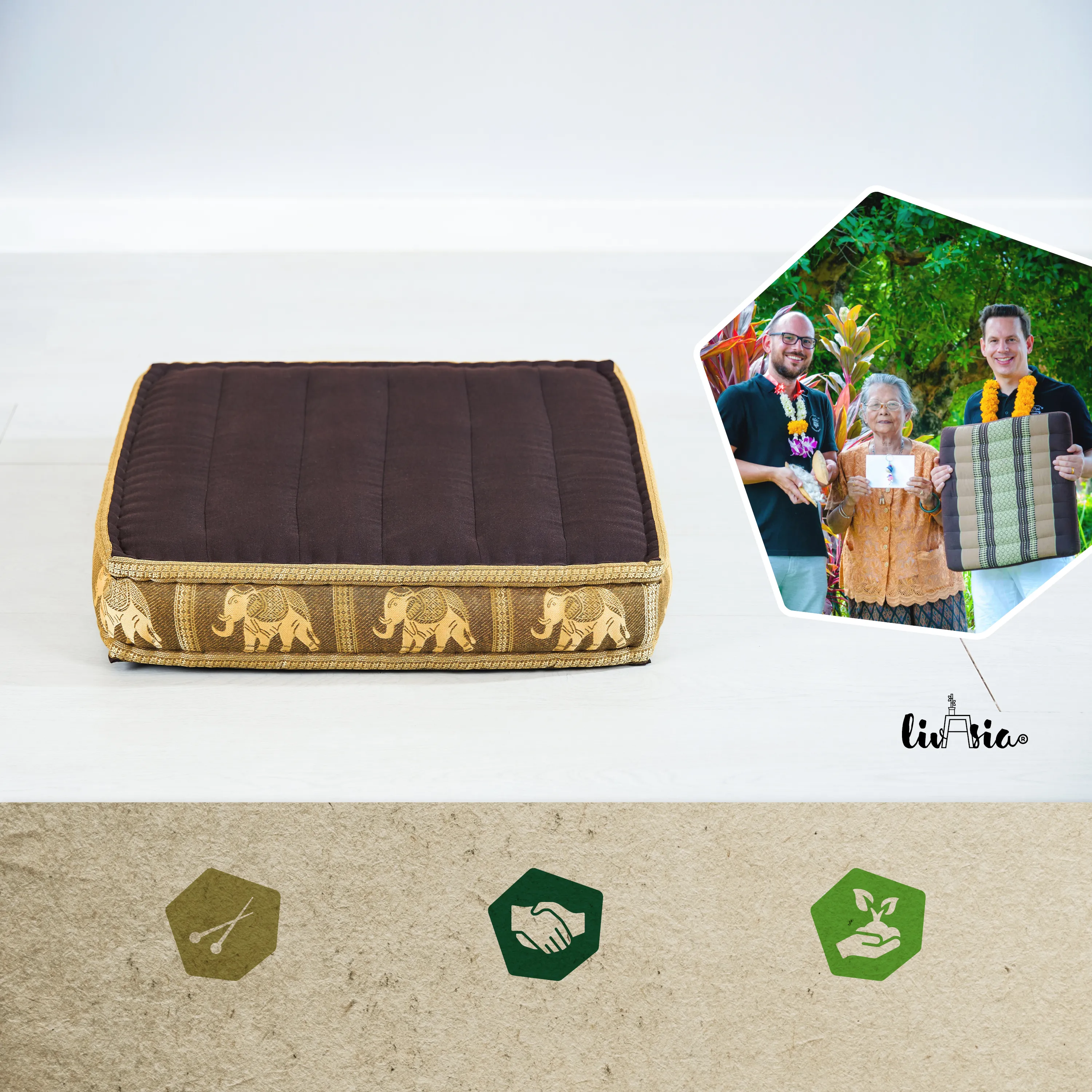 Poduszka kapokowa do siedzenia na podłodze, Deluxe