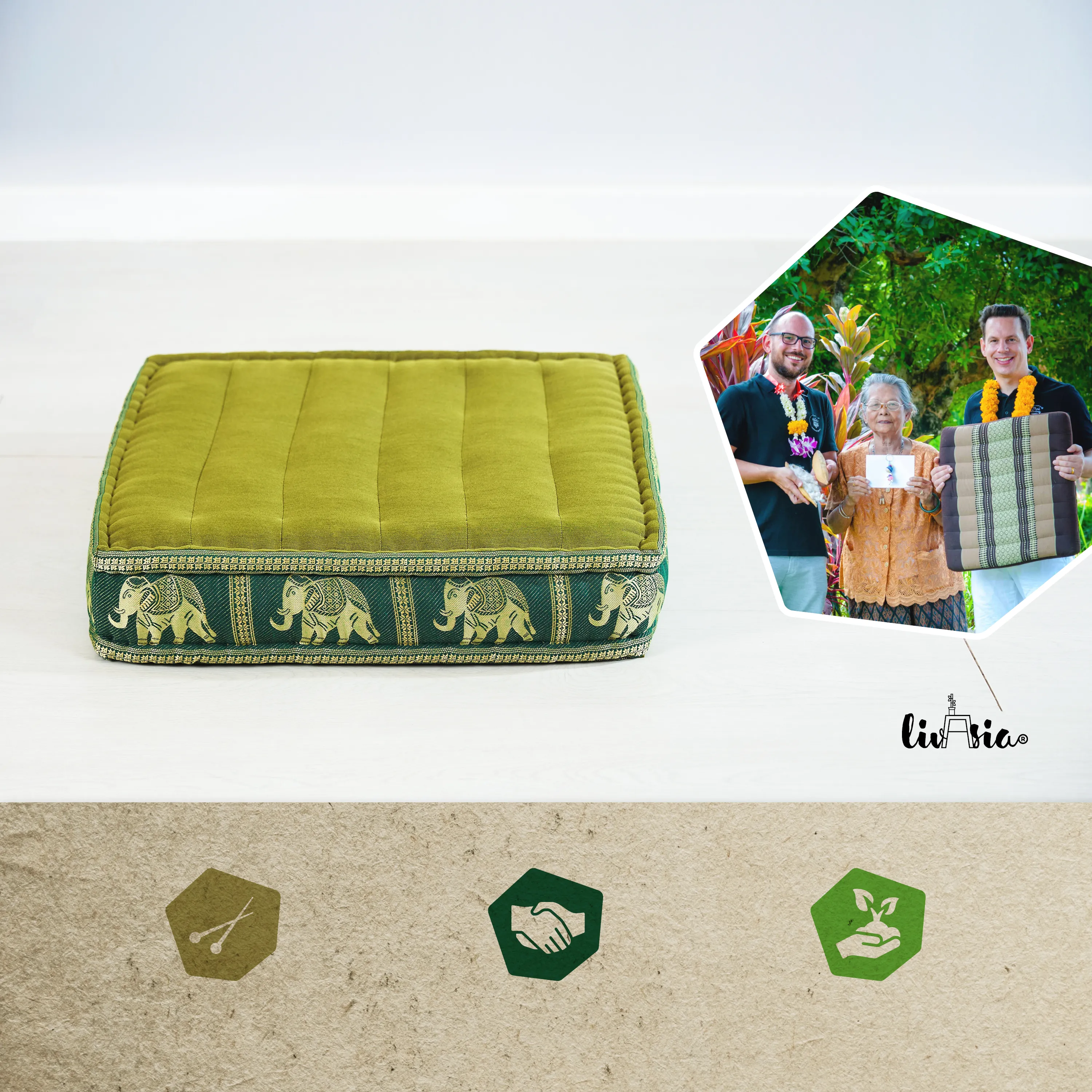 Poduszka kapokowa do siedzenia na podłodze, Deluxe
